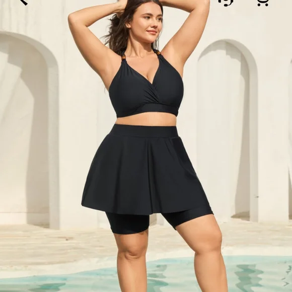 NWT ANTI-FLOAT SKIRTED SWIM SHORTS 6X - Picture 3 of 5